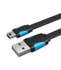 Vention Cable USB 2.0 VAS-A14-B100/ Mini USB Macho - USB Macho/ 1m/ Azul y Negro