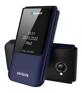 Teléfono móvil aiwa fp-24bl para personas mayores/ azul