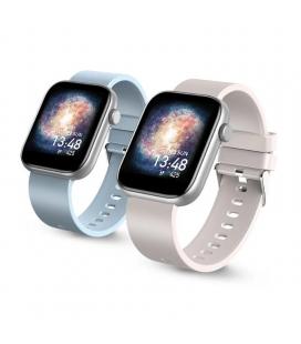 Smartwatch spc smartee duo 9637g/ notificaciones/ frecuencia cardiaca/ incluye correa blanca y azul
