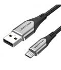 Vention Cable USB 2.0 3A COAHF/ USB Macho - MicroUSB Macho/ 1m/ Gris