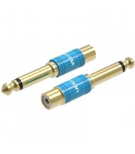Adaptador jack vention vdd-c03/ rca hembra - jack 6.5 macho/ azul