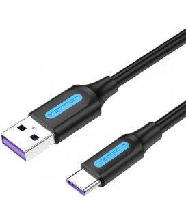 Cable usb 2.0 tipo-c vention corbg/ usb macho - usb tipo-c macho/ 1.5m/ negro