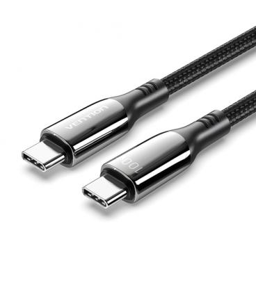 Vention Cable USB 2.0 Tipo-C 5A 100W CTKBAV/ USB Tipo-C Macho - USB Tipo-C Macho/ 1.2m/ Negro