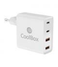 CoolBox COO-CUAC-100P cargador de dispositivo móvil Universal Blanco Corriente alterna Interior
