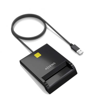 AISENS Lector de Tarjeta Inteligente DNI USB-C, Negro