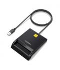 AISENS Lector de Tarjeta Inteligente DNI USB-C, Negro