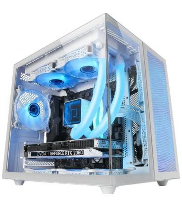 Caja gaming minitorre mars gaming mcnovam/ blanca
