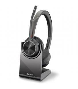 Auricular inalámbrico plantronics voyager 4320 uc con soporte de carga/ con micrófono/ bluetooth/ negro