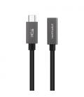 Nanocable Cable Prolongador USB-C 3.2 Gen2x2 20Gbps 3A, 4K/60Hz, USB-C/M-USB-C/H, Negro, 0.5 m