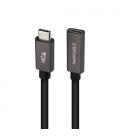 Nanocable Cable Prolongador USB-C 3.2 Gen2x2 20Gbps 3A, 4K/60Hz, USB-C/M-USB-C/H, Negro, 0.5 m