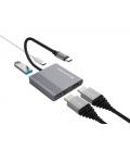 Conceptronic DONN13G base para portátil y replicador de puertos Alámbrico USB 3.2 Gen 1 (3.1 Gen 1) Type-C Gris