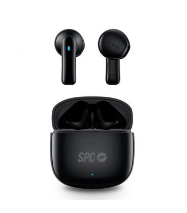 Auriculares bluetooth spc zion 2 play con estuche de carga/ autonomía 7h/ stick corto 30mm/ negros