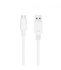 Nanocable Cable USB 3.1, Gen2 10 Gbps 3A, tipo USB-C/M-A/M, Blanco, 0.5 m