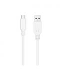 Nanocable Cable USB 3.1, Gen2 10 Gbps 3A, tipo USB-C/M-A/M, Blanco, 1 m