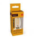 Bombilla led kodak filamento cristal vela c37 - e14 - 470lm - calido 3000k - 4w=40w - no regulable