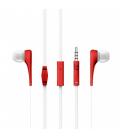 Auriculares micro energy sistem style 1+ rojo in - ear - microfono - control voz - cable plano