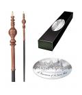 Replica the noble collection harry potter minerva mcgonagall varita con caja y placa de identificacion