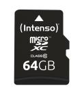 Tarjeta de memoria micro sd intenso 64gb cl10 + adaptador sd