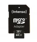 Tarjeta de memoria micro sd intenso 64gb uhs - i cl10 pro + adaptador sd