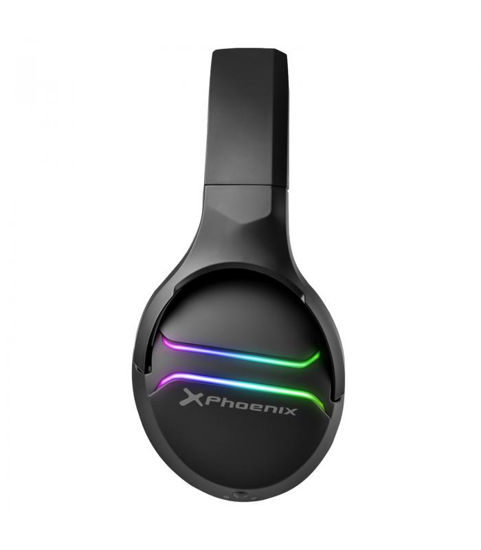 Auriculares gaming con microfono inalambricos phoenix echo wireless  iluminación rgb sonido 7.1 envolvente