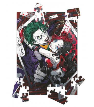 Puzle 100 efecto 3d joker y harley quinn manga universo dc