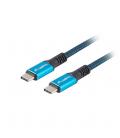 Cable usb tipo c lanberg 1.2m - macho - macho - negro - azul