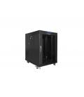 Armario lanberg rack 19pulgadas 15u 800x1000 lcd puerta cristal flat pack negro