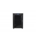 Armario lanberg rack 19pulgadas 15u 800x1000 lcd puerta cristal flat pack negro