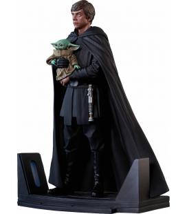 Figura diamond select toys star wars the mandalorian premier collection luke skywalker & grogu 1 - 7