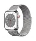Reloj smartwatch apple watch series 8 gps + cellular 45mm silver stainless steel ip6x - retina