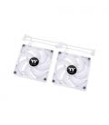 Ventilador 120x120 thermaltake ct120 white pack 2uds - 2000rpm - pwm - argb