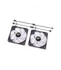 Ventilador 120x120 thermaltake ct120 black pack 2uds - 2000rpm - pwm - argb