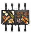 Plancha de asar bourgini gourmette raclette grill plus 1400w 8 personas 23x42cm