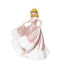 Figura enesco disney la cenicienta la cenicienta con vestido rosa