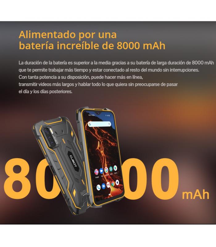  CUBOT Kingkong 5 Pro - Teléfono móvil resistente al agua  IP69,8000 mAh, batería de 6 pulgadas desbloqueado, cámara de 48 MP 4 GB +  32 GB, Dual Sim GSM 4G, Face