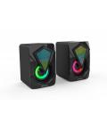 Altavoces gaming denver gas - 500 - 2 x 3w rms - usb - rgb