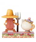 Figura enesco disney din don y la señora potts (cogsworth and mrs potts)