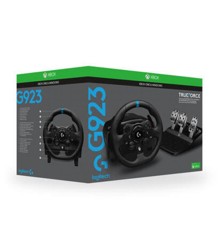 Volante logitech g923 gaming racing whell & pedals para xbox y pc
