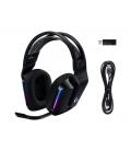 Auricular con microfono logitech g g733 gaming wireless inalambrico negro