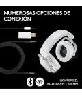 Auriculares gaming logitech g pro x 2 inalámbricos con lightspeed blancos