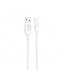 Cable qcharx athens usb a tipo c 3a - 1 m - pvc blanco