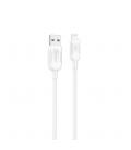 Cable qcharx athens usb a lightning 3a - 1 m - pvc blanco