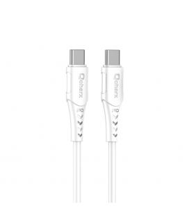 Cable qcharx sofia tipo c a tipo c 3a 60w - 1 m - pvc blanco