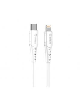 Cable qcharx sofia tipo c a lightning 3a 20w - 1 m - pvc blanco