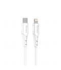 Cable qcharx sofia tipo c a lightning 3a 20w - 1 m - pvc blanco