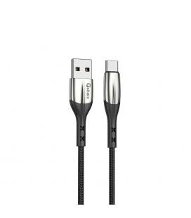 Cable qcharx toronto usb a tipo c 3a - 1 m - zinc negro cordon suave