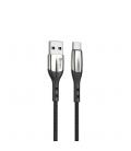 Cable qcharx toronto usb a tipo c 3a - 1 m - zinc negro cordon suave