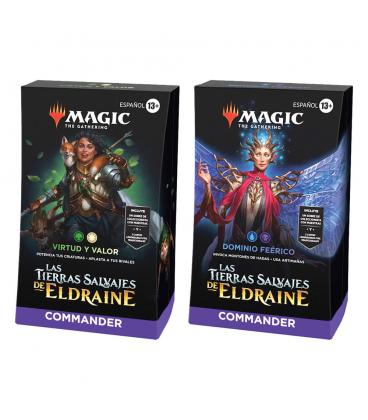 Juego de cartas magic the gatering mazos commander las tierras salvajes de eldreaine 4 mazos español