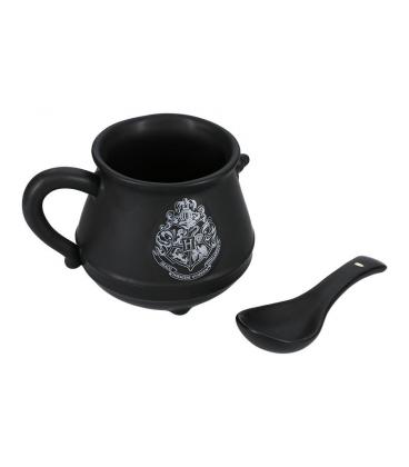Taza de cerámica paladone harry potter caldero mágico y cuchara hogwarts 1