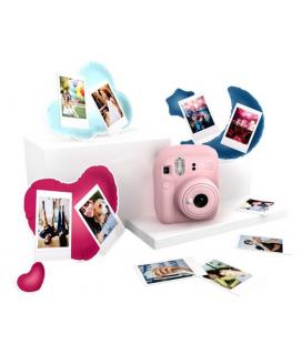 Kit camara fujifilm mini instax 12 color rosa pastel + papel 10 fotos + 3 portara retratos